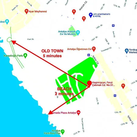 2 Bedrooms, 1 Bedrooms, Hotel, - Center, Old Town, Otel Antalya